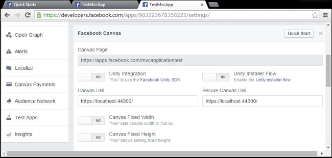 Adding Facebook Canvas Platform